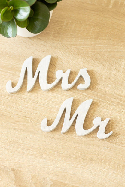 Schriftzug- Mr Mrs - INEXTERIOR